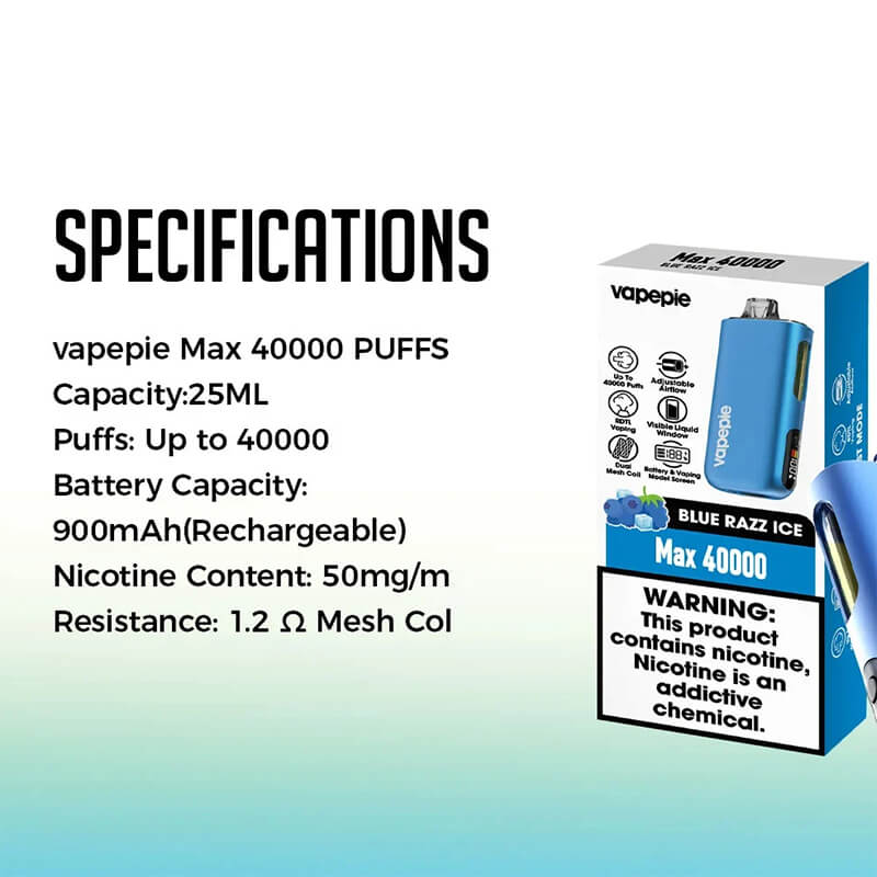 VAPEPIE Max 40000 Puffs Disposable Vape | Compact & Portable - Premium Vaping