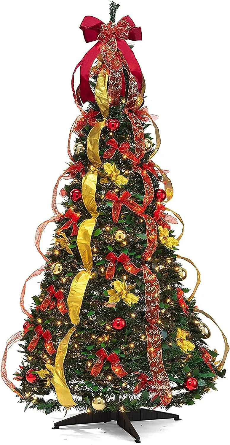 🎅Árbol de Navidad emergente con luces y decoraciones🎄Árbol de Navidad plegable con luces🎄Árbol de Navidad predecorado con luces