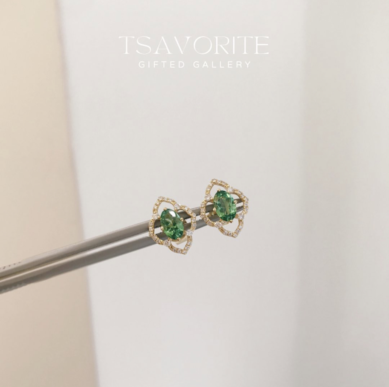 Pre-Order＊Tsavorite Earrings By Gifted Gallery