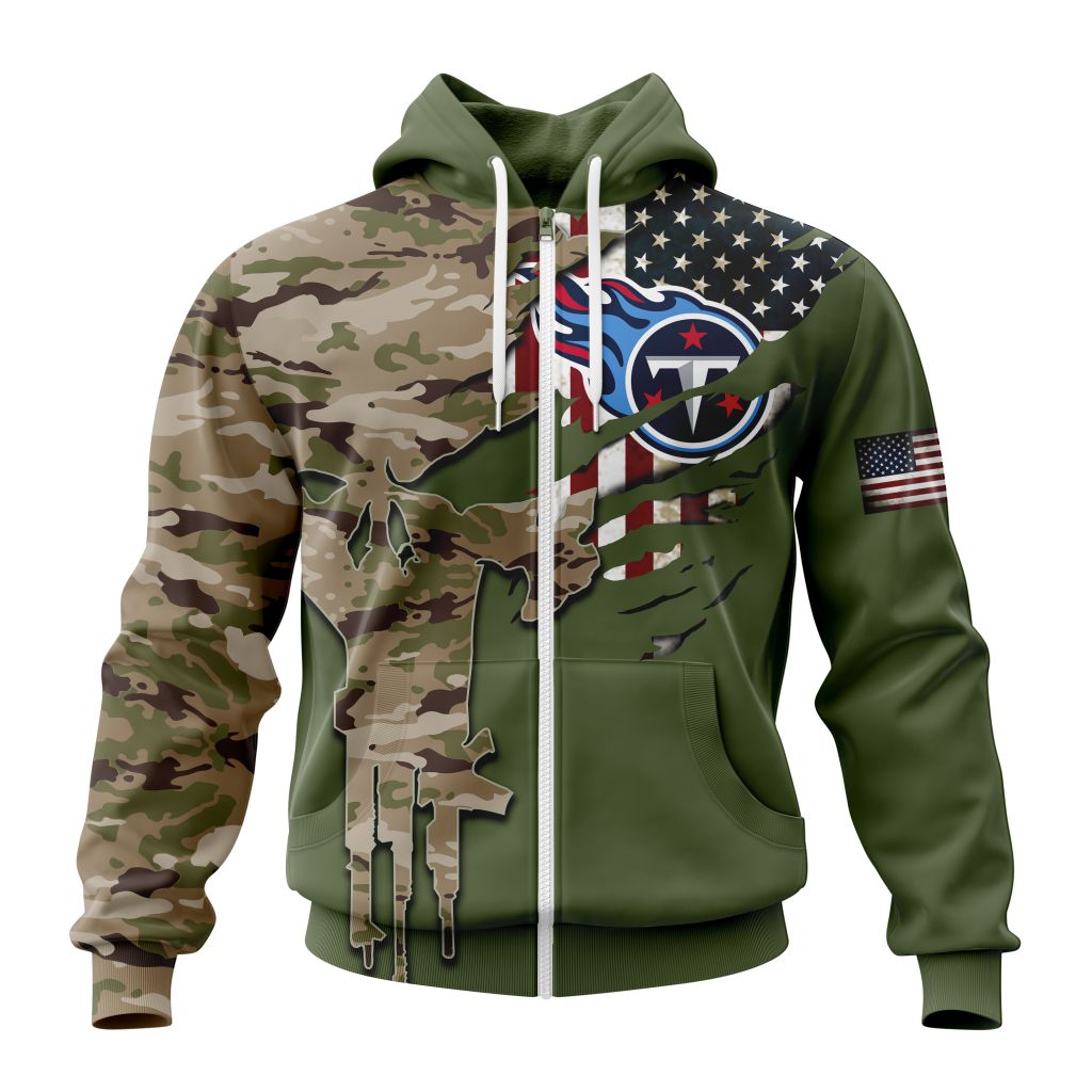 TENNESSEE TITANS 3D HOODIE VETERANS DAY
