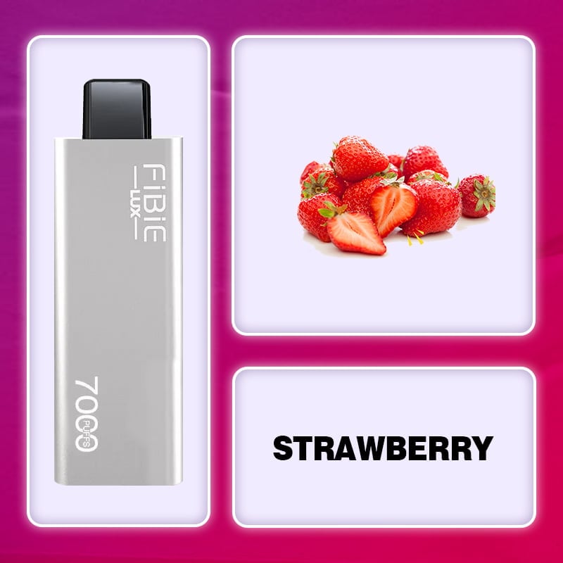Strawberry Flavor Disposable Vape | FIBIE 7000 Puffs