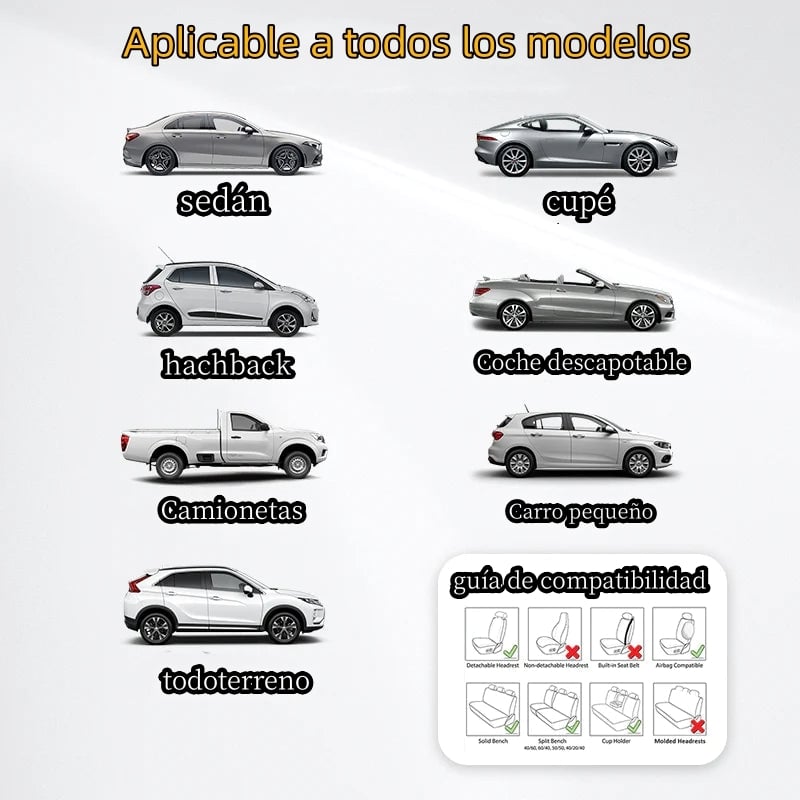 2024 Nuevo juego completo de cojines universales impermeables para coche para las cuatro estaciones