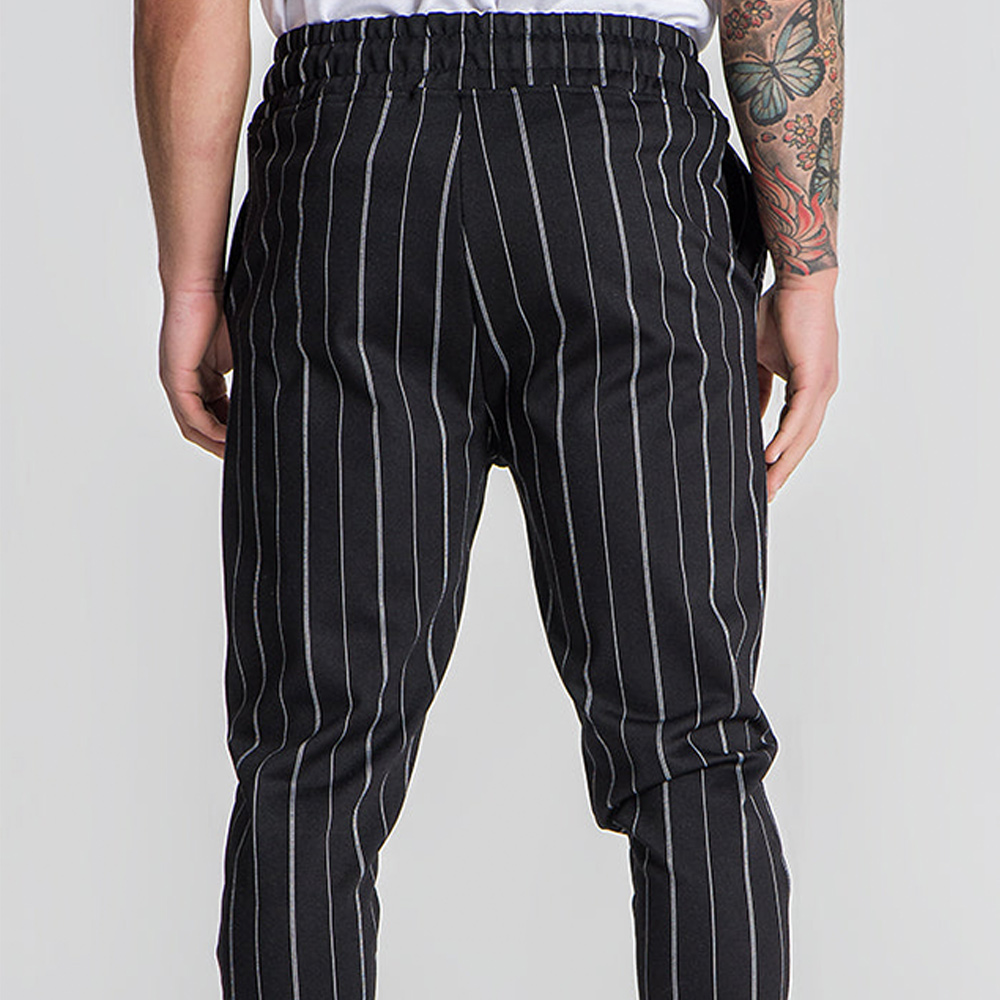 Castillotigo™ Pantalones de chándal de moda de rayas negras para hombre