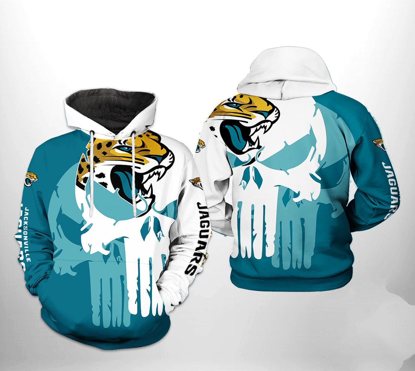 JACKSONVILLE JAGUARS 3D HOODIE SKULL103