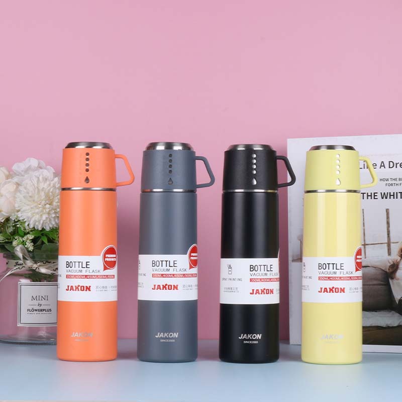 Outdoor Mountaineering Portable Bullet Insulated Water Cup 【304 stainless steel insulated cup hand two; 350ML&500ML】