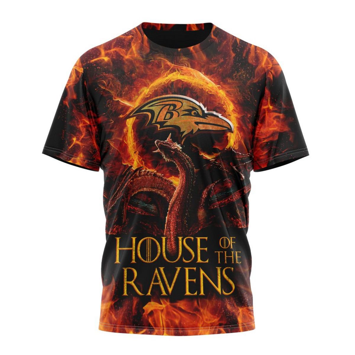 BALTIMORE RAVENS GAME OF THRONES – HOUSE OF THE RAVENS 3D HOODIE