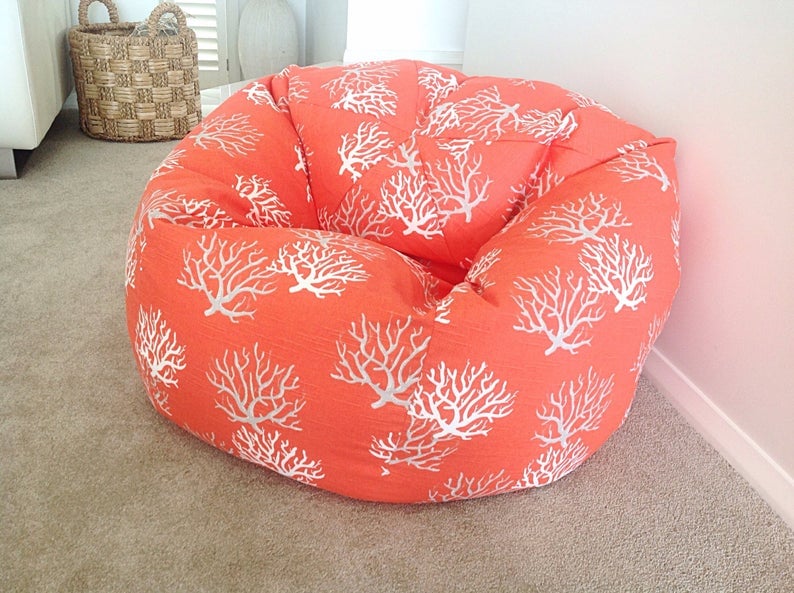 Orange bean bag