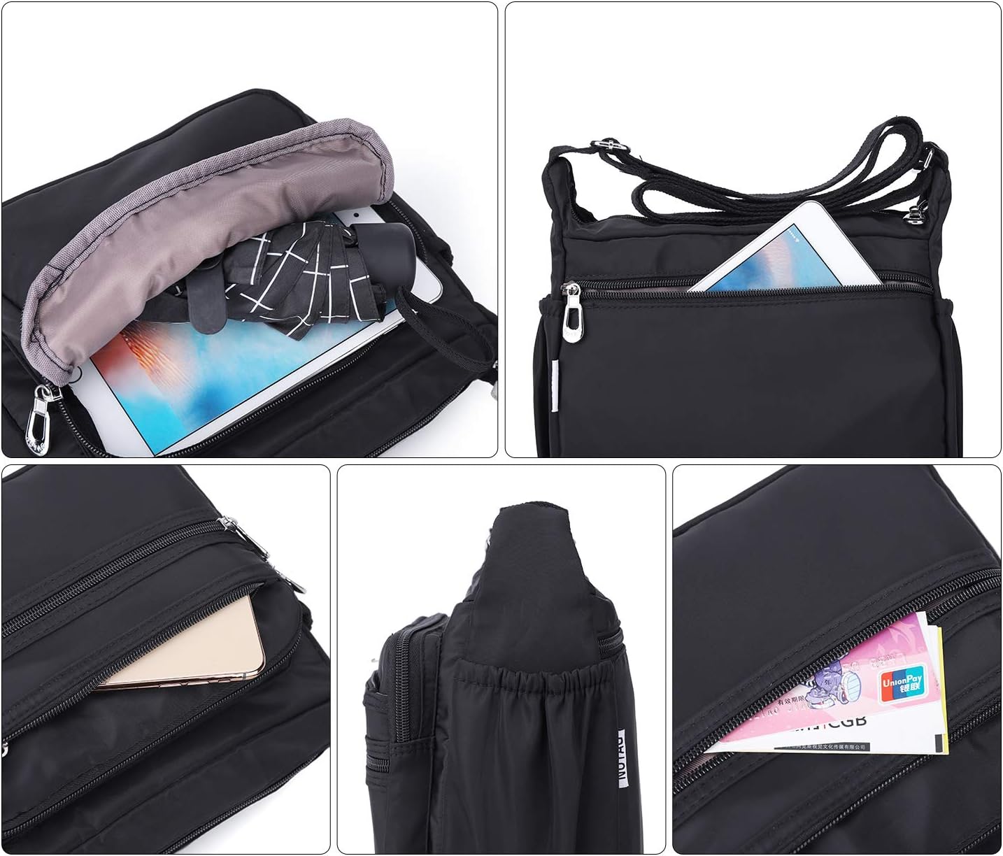 Crossbody Bag for Women Waterproof Shoulder Bag Messenger Bag Casual Nylon Purse Handbag