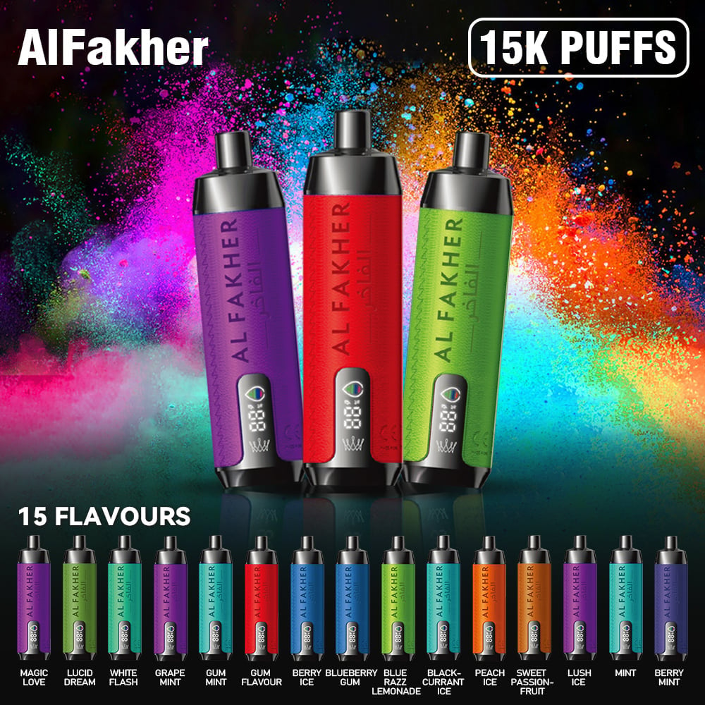 BERRY MINT & AL FAKHER 15000 Puffs with Integrated Hookah Soundwaves!