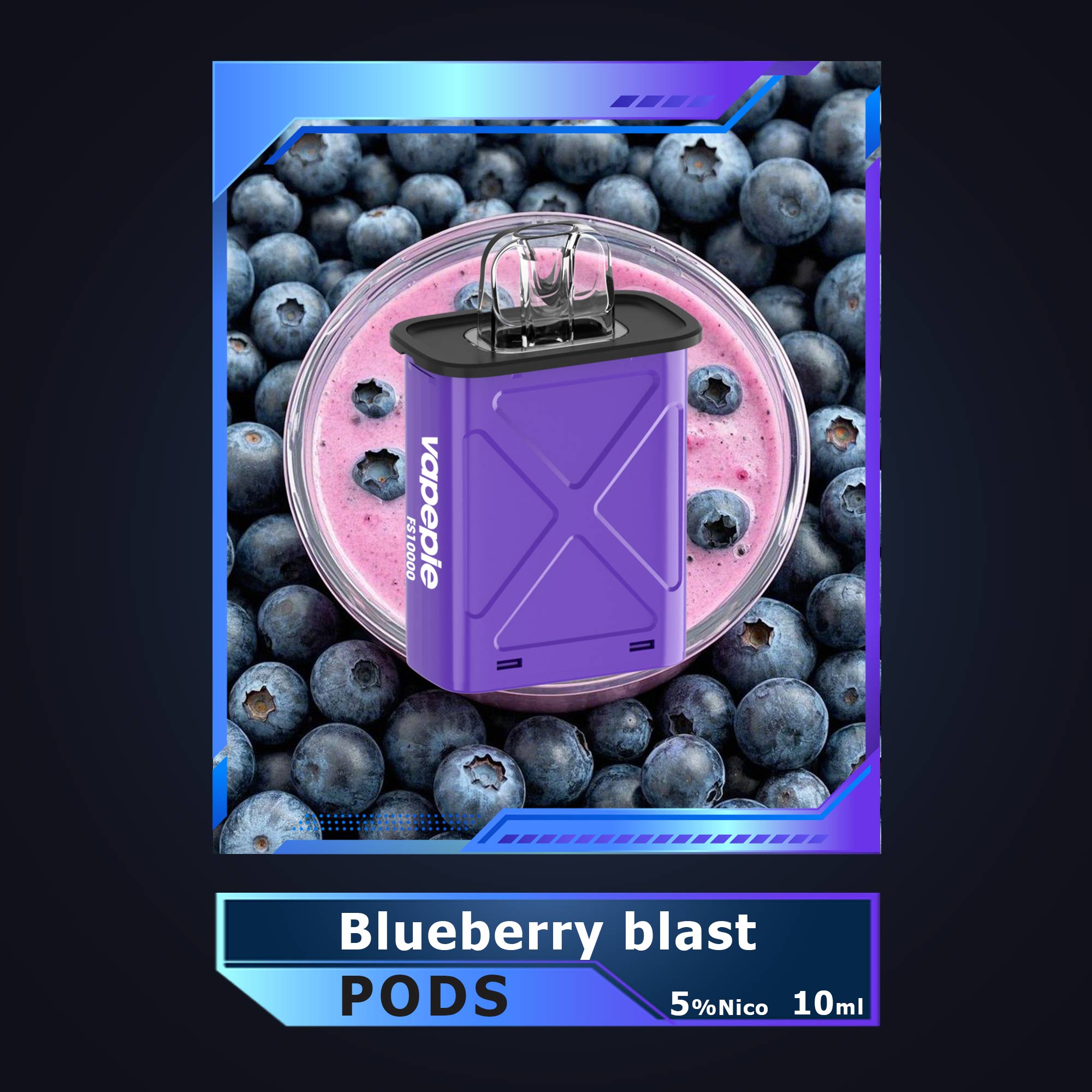 Blueberry Mint-Vapepie Disposable Pod 10000 PUFFS