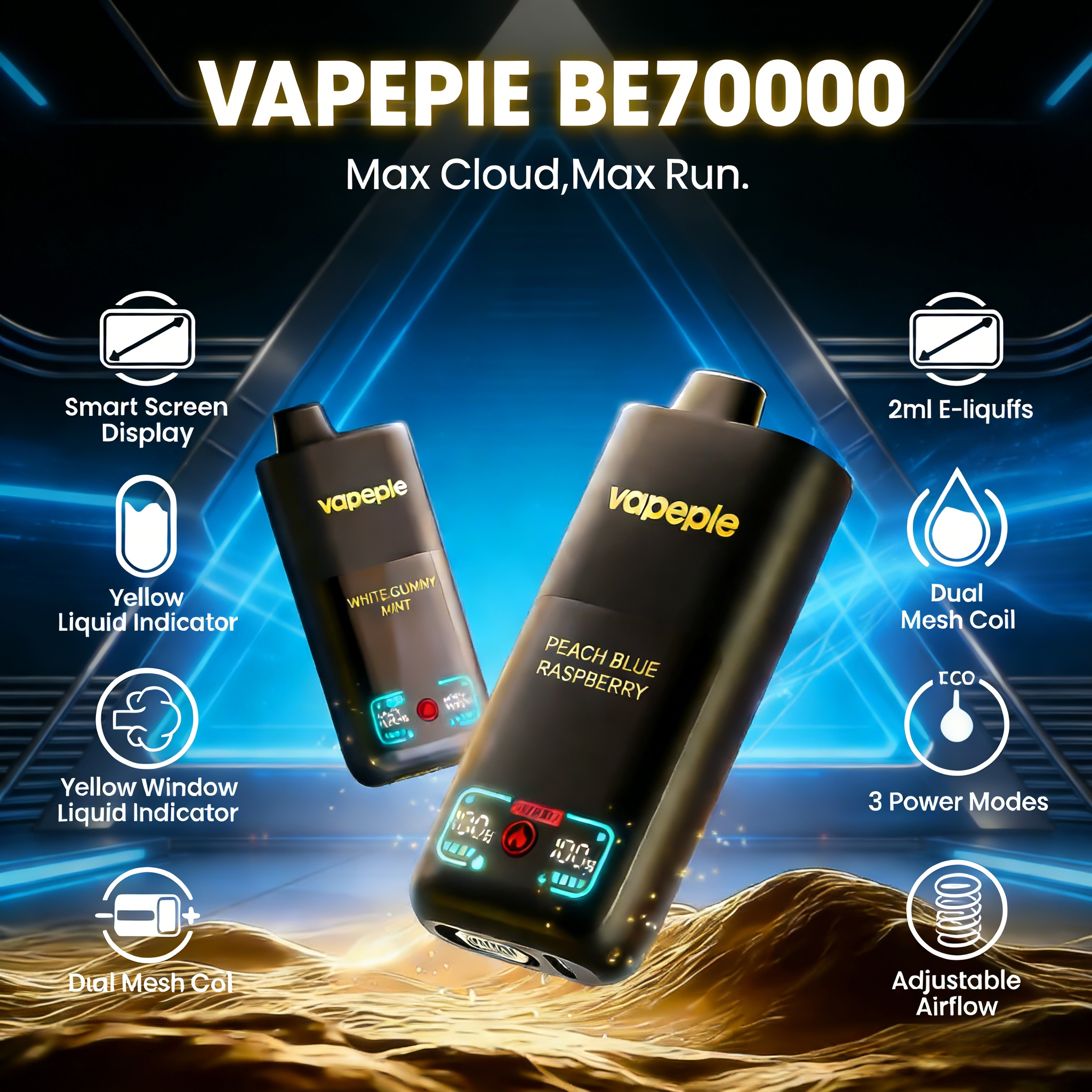 VAPEPIE 70000Puffs Max Cloud Max Run Disposable Vape