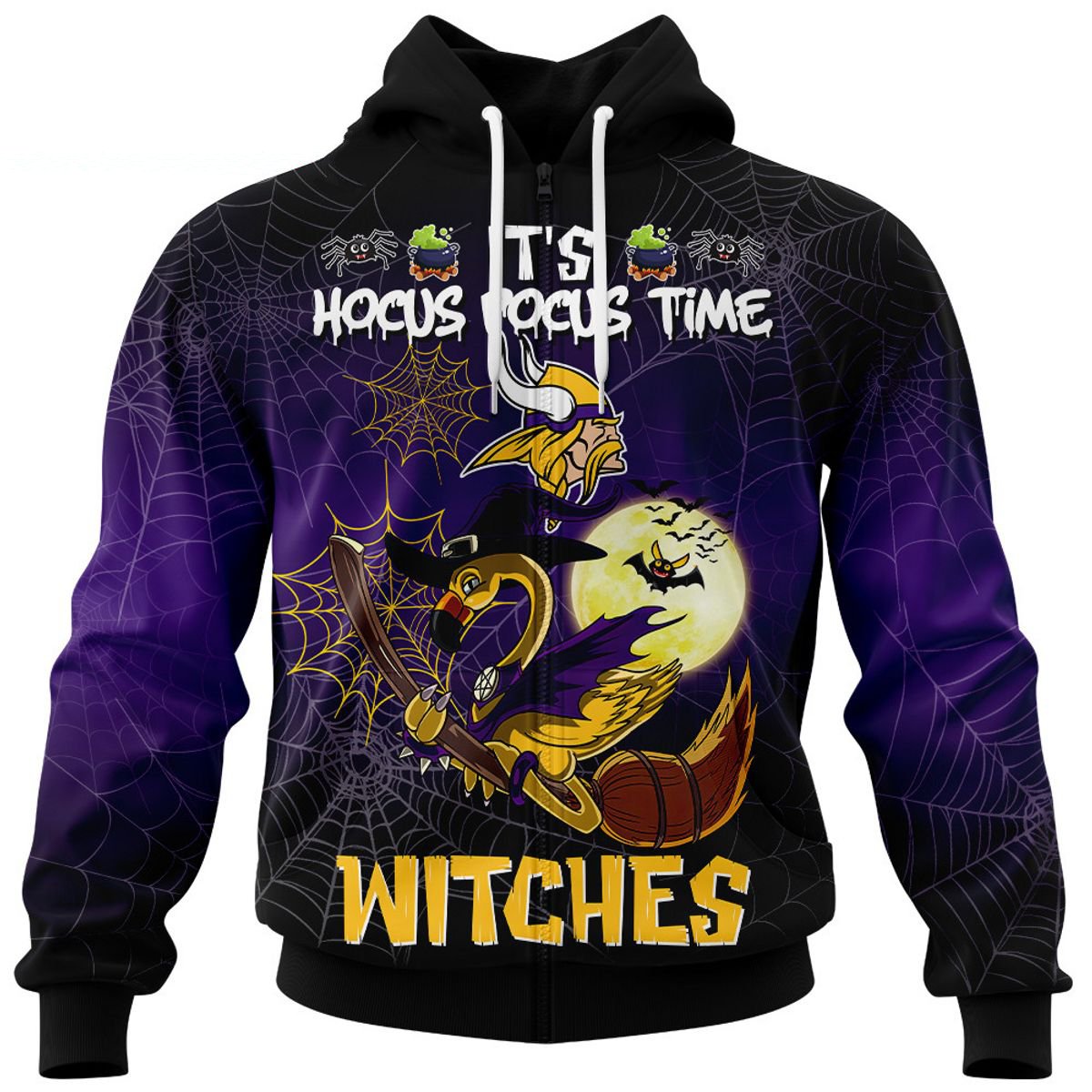 MINNESOTA VIKINGS 3D HOODIE HALLOWEEN002