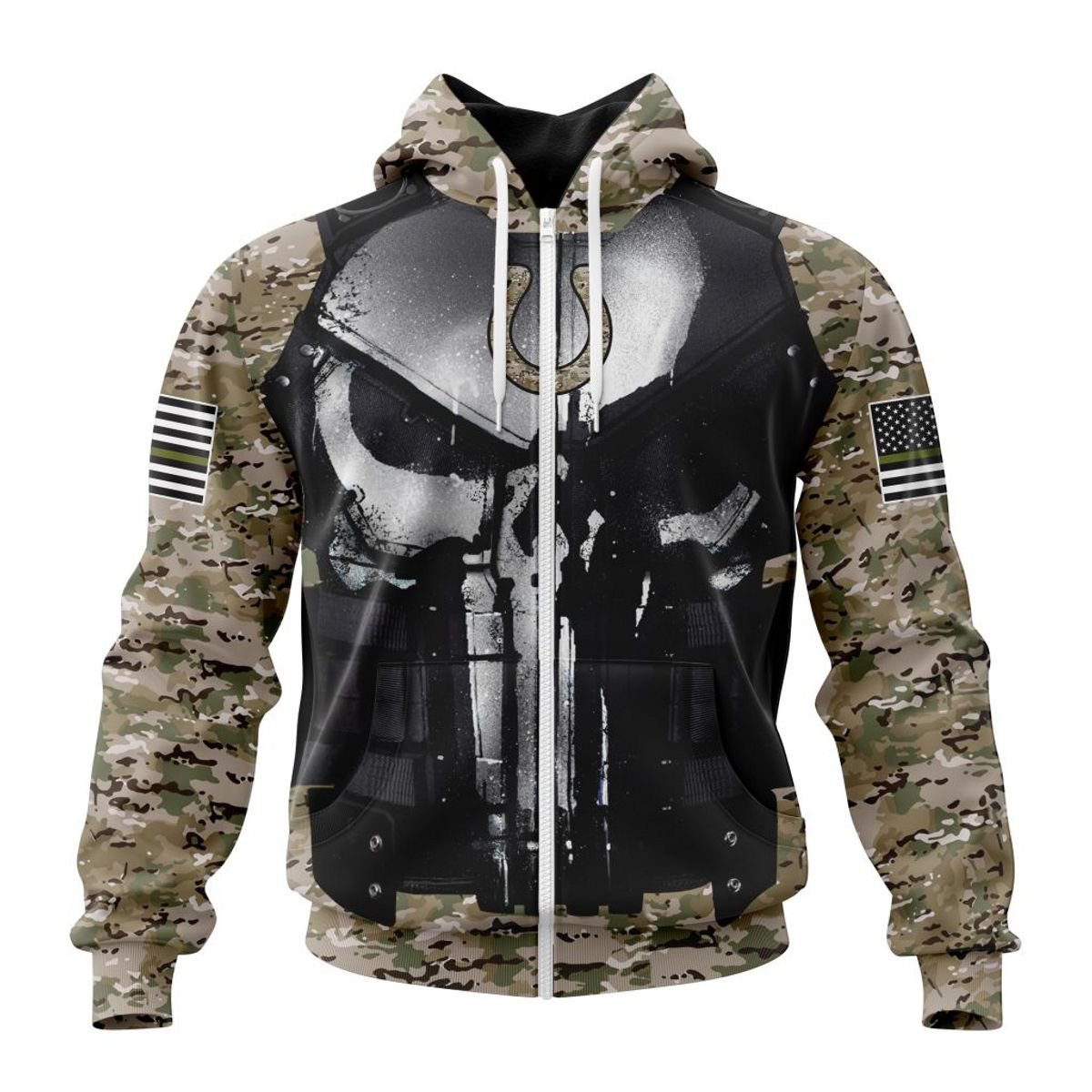 INDIANAPOLIS COLTS 3D HOODIE SPECIAL VETERAN KITS