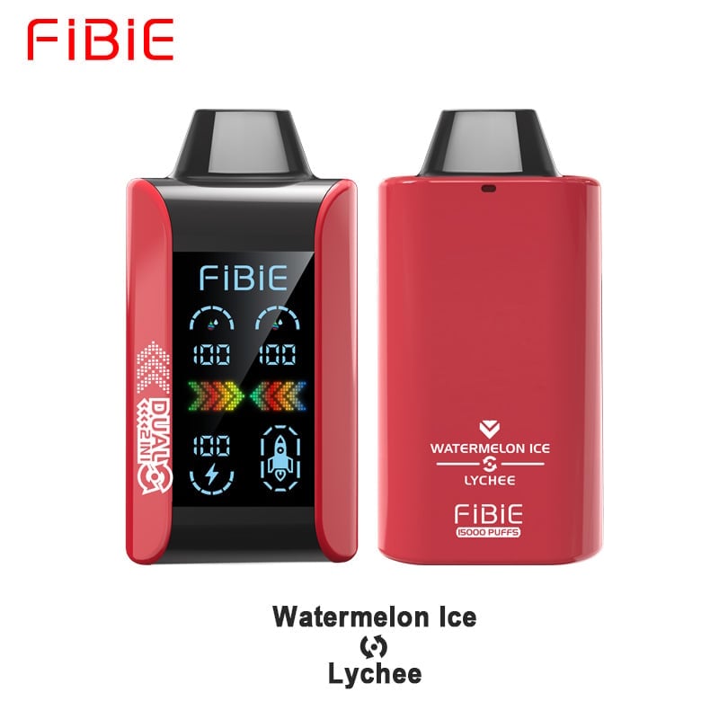 WATERMELON ICE & LYCHEE - FIBIE 15000 PUFFS Dual Flavors