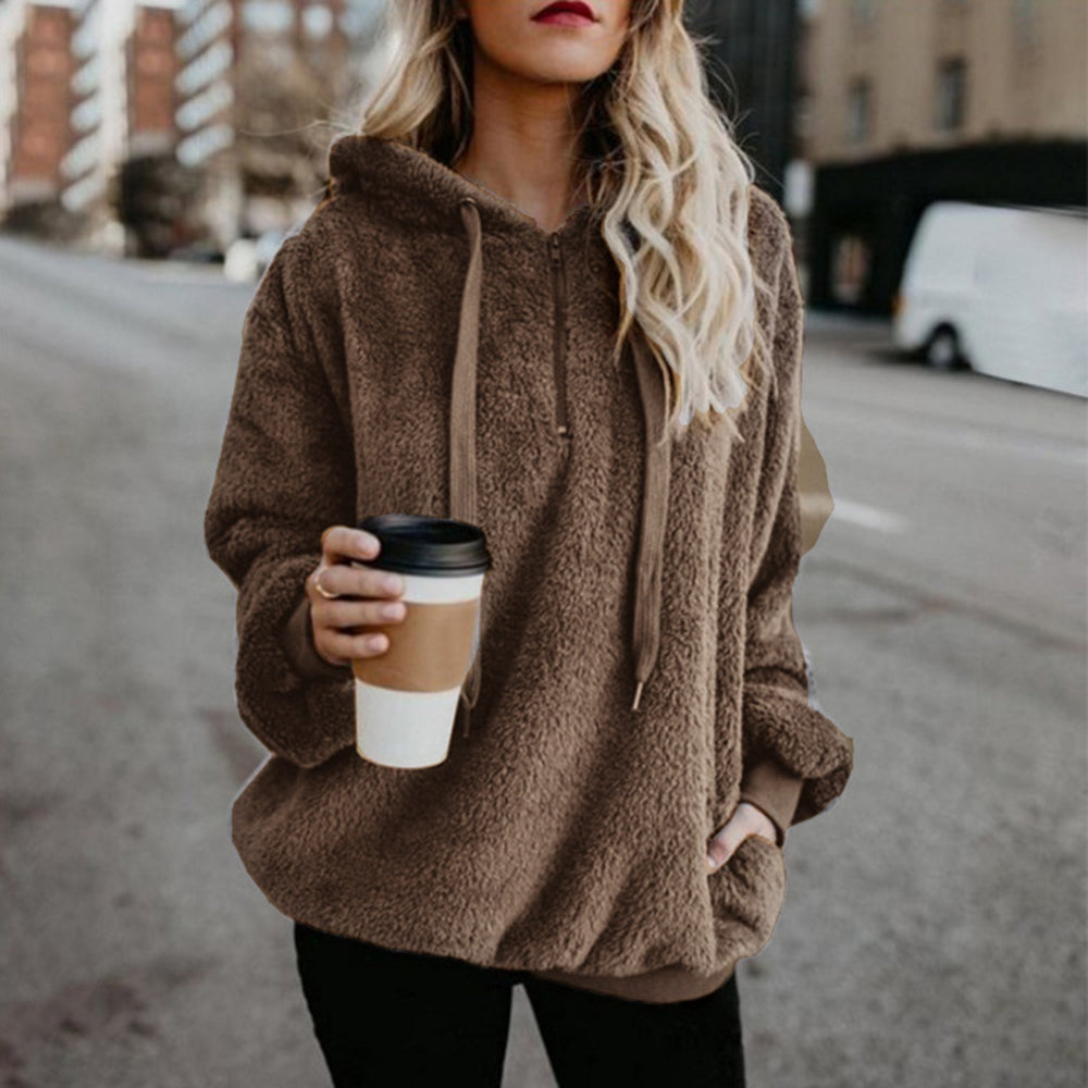 Castillotigo™ Otoño e invierno nuevo suéter de lana con capucha grueso y cálido para mujer