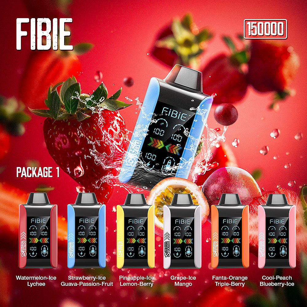 🔥FIBIE 15000 PUFFS - 12 Flavors (Jede hat zwei Geschmacksrichtungen)