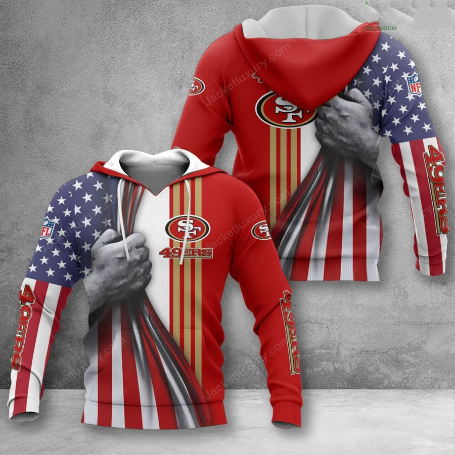 SAN FRANCISCO 49ERS 3D HOODIE SKULL0804