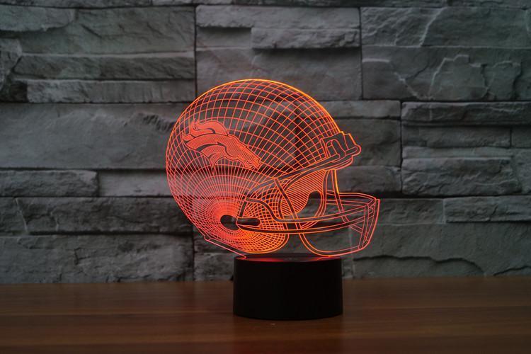 DENVER BRONCOS 3D LAMP PERSONALIZED