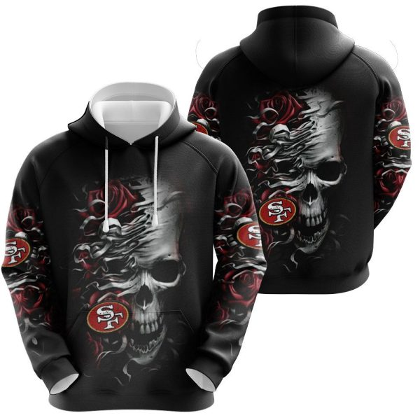 SAN FRANCISCO 49ERS 3D HOODIE SKULL 109