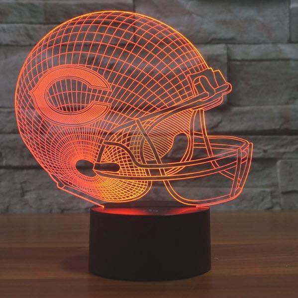 CHICAGO BEARS 3D LAMP PERSONALIZED