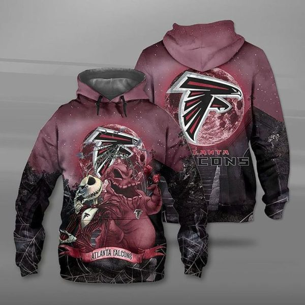 ATLANTA FALCONS 3D HOODIE SKULL 114