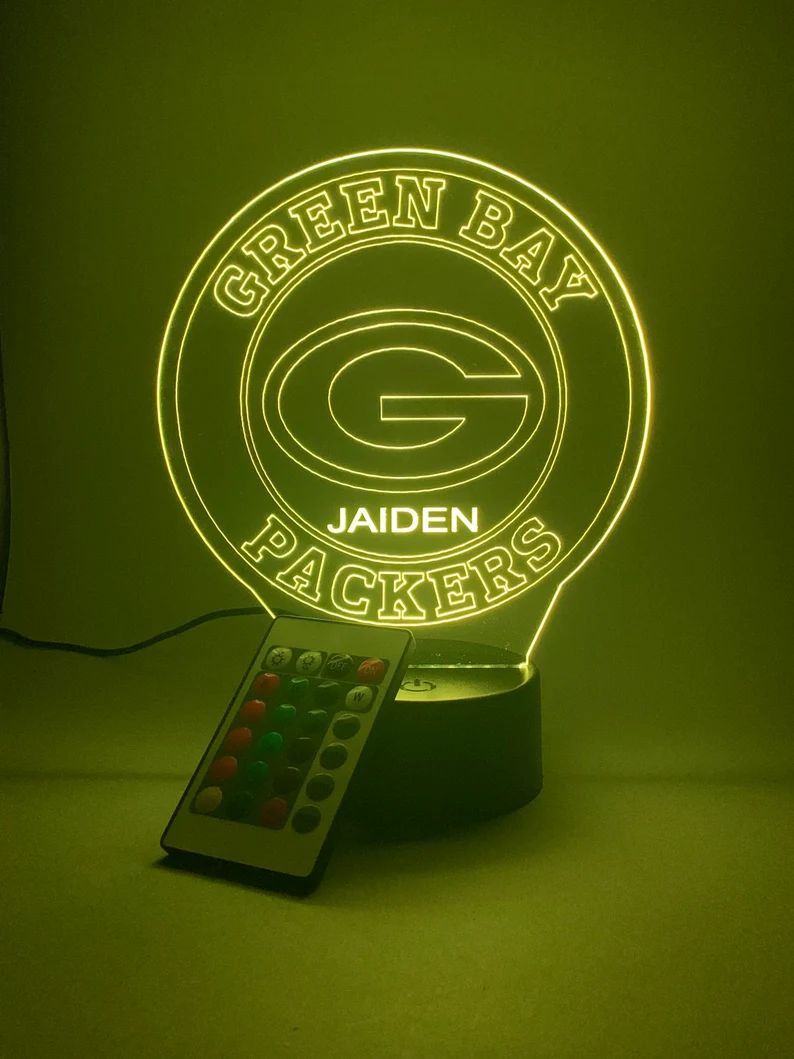 GREEN BAY PACKERS 3D LAMP PERSONALIZED