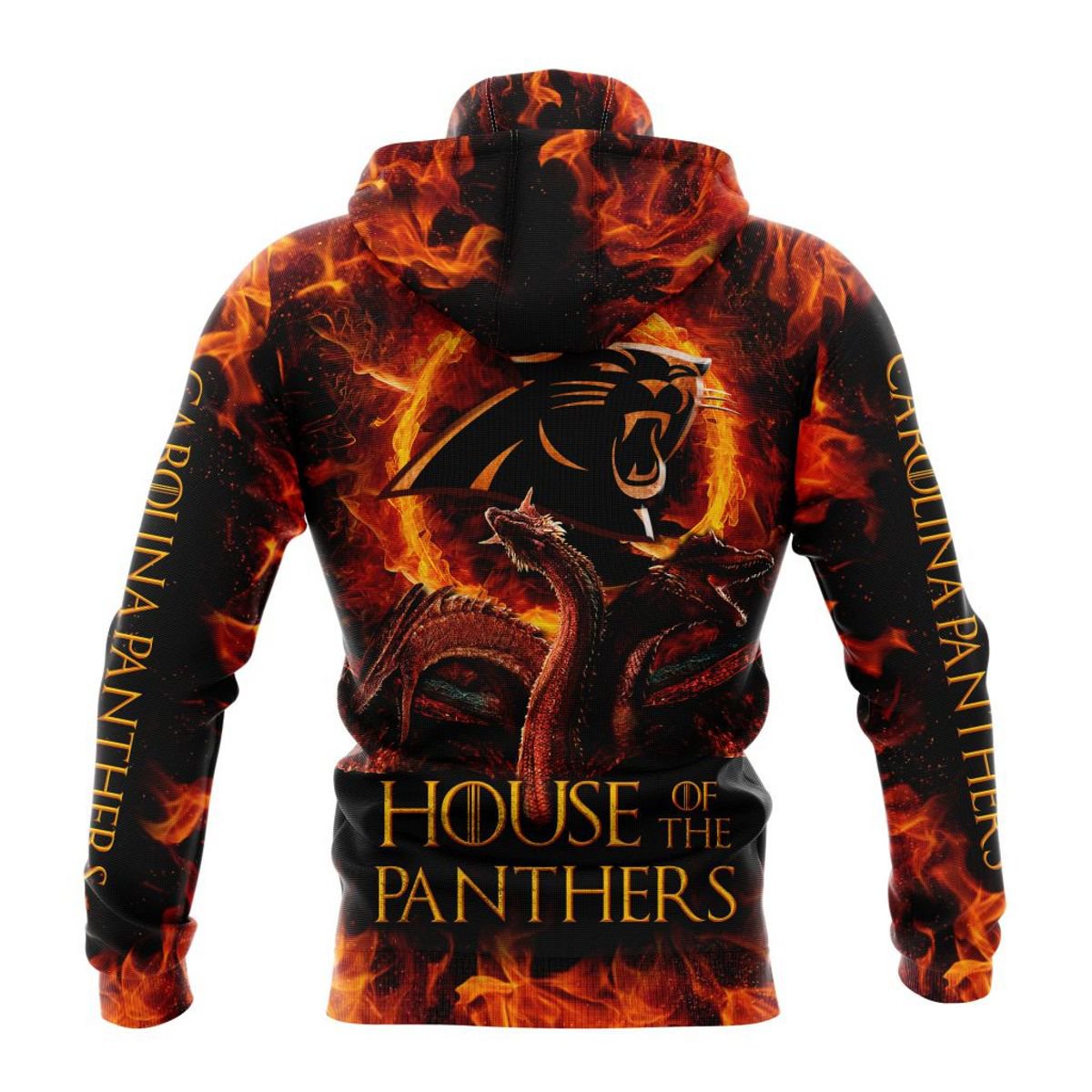 CAROLINA PANTHERS GAME OF THRONES – HOUSE OF THE PANTHERS 3D HOODIE