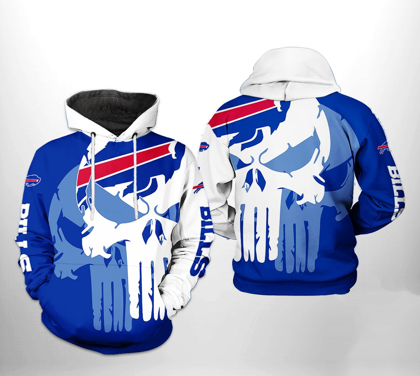 BUFFALO BILLS 3D HOODIE SKULL102