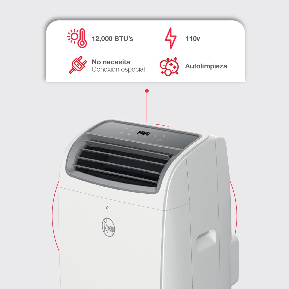 🔥Venta de Amazon último día🔥Aire Acondicionado Portátil Rheem Frío