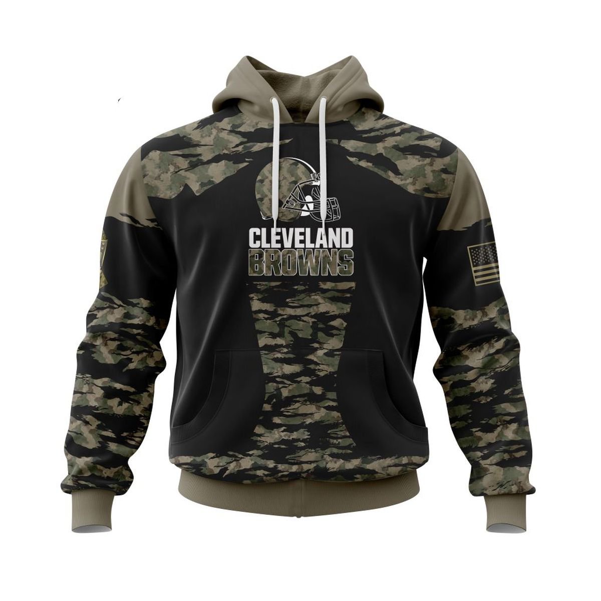 CLEVELAND BROWNS 3D HOODIE FLAG107
