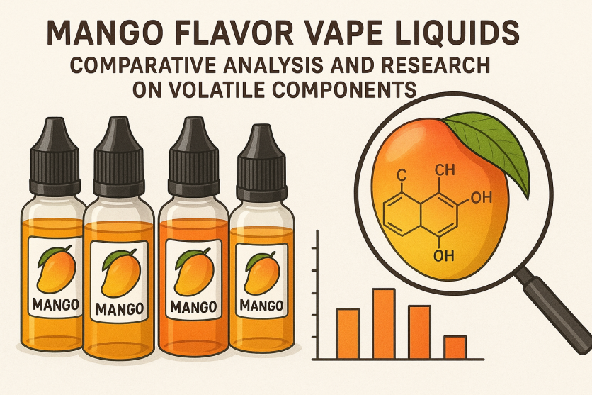 Mango Flavor Vape Liquids Comparative Analysis and Research on Volatile Components