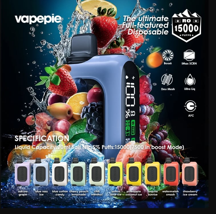 👻Vapepie RO 15000 PUFFS---Store hot-selling three💥