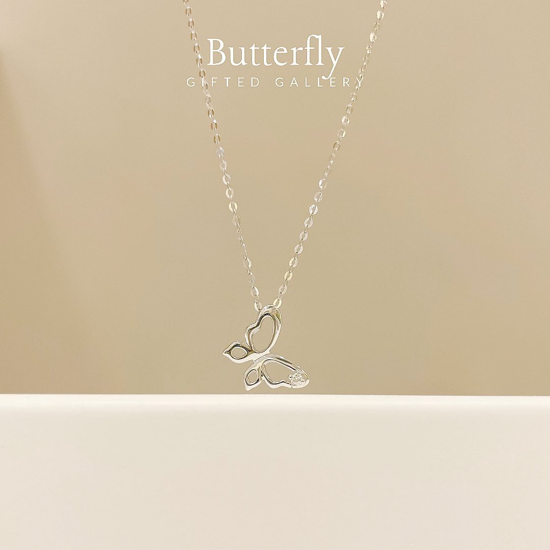 Butterfly Diamond Necklace by Gifted Gallery