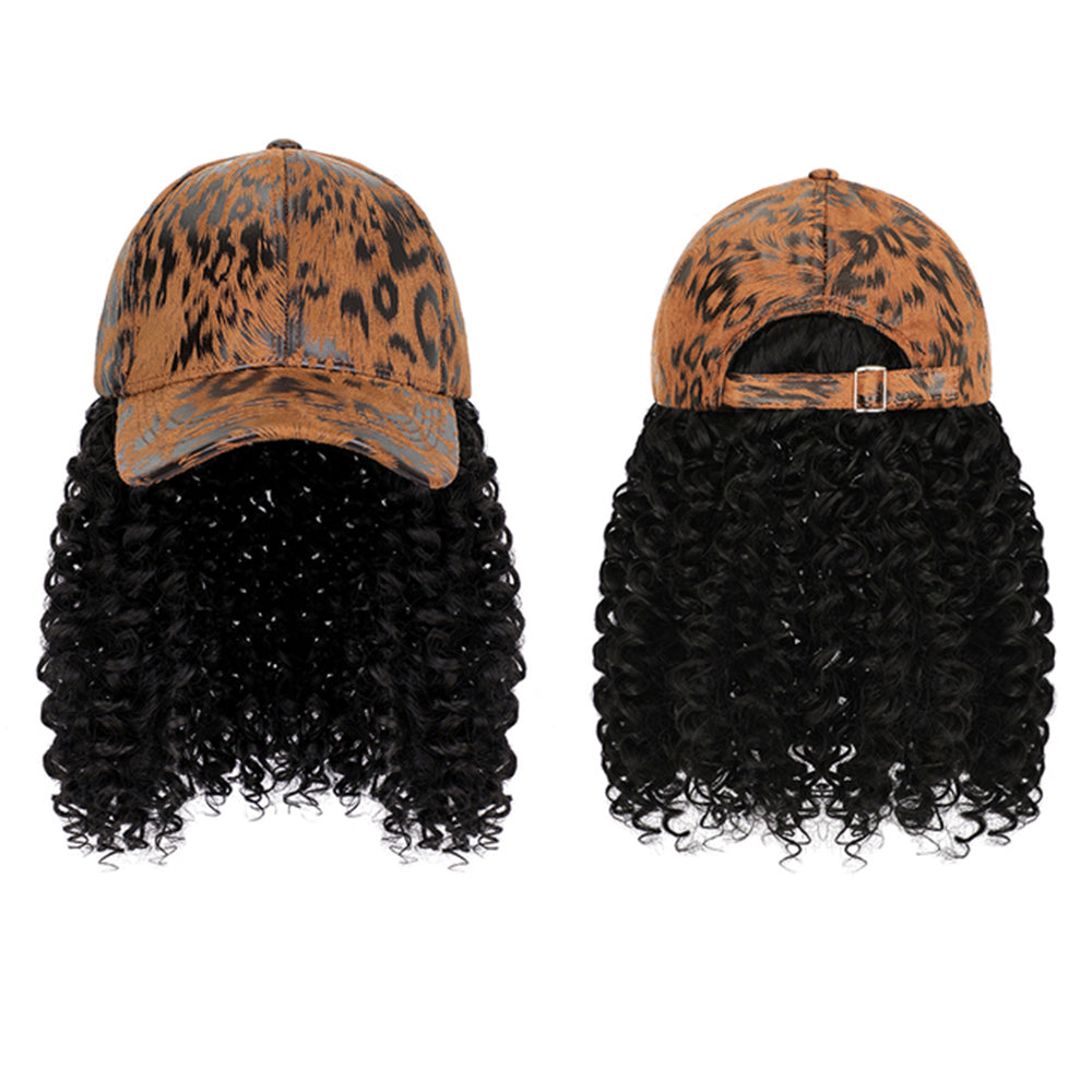 Baseball Cap Wig Synthetic Short Kinky Curly Wigs - Outdoor furniture ...