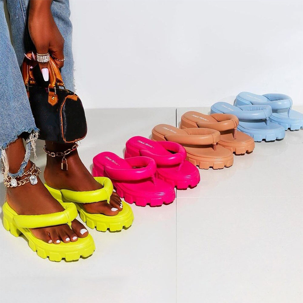 Castillotigo™ Zapatos de playa con punta redonda y plataforma Candy
