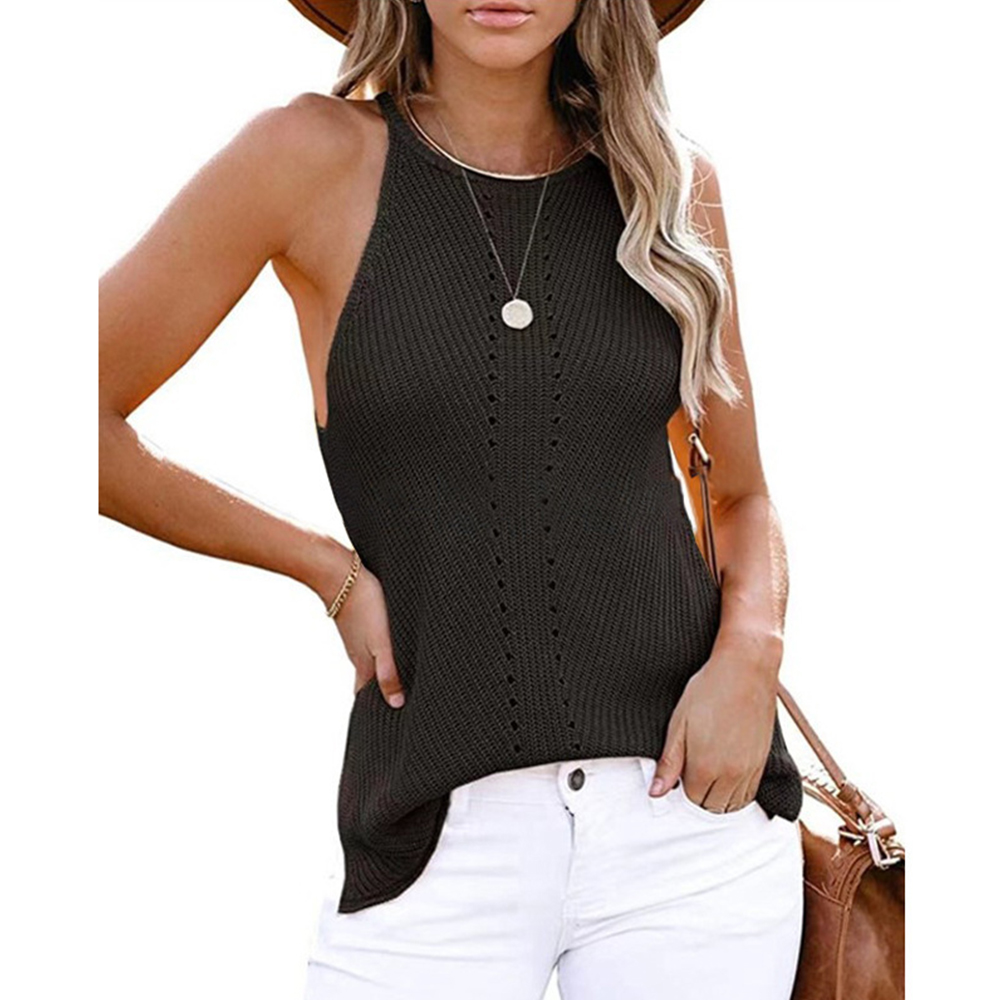 Castillotigo™ Chaleco de punto con cuello halter