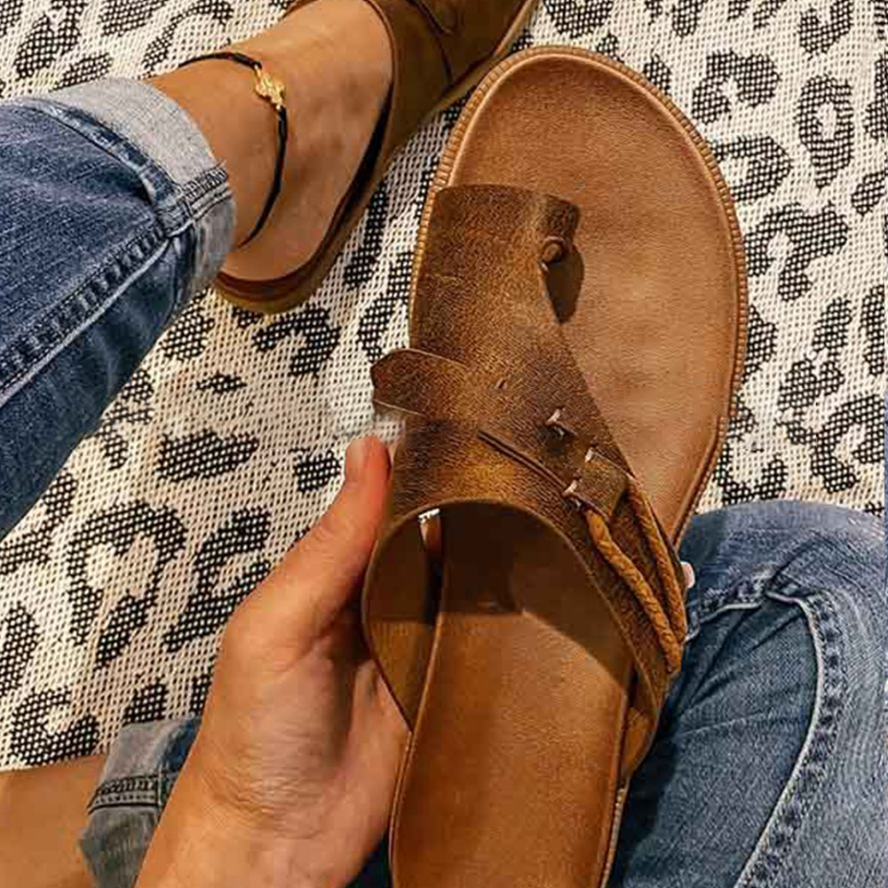 Castillotigo™ Sandalias de cuero de moda para mujer 2022