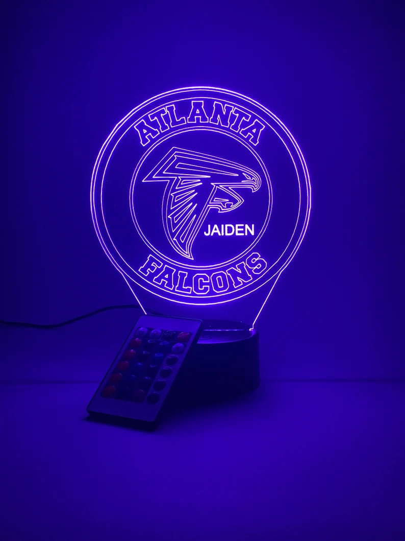 ATLANTA FALCONS 3D LAMP PERSONALIZED