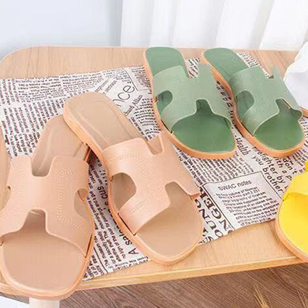 Castillotigo™ Zapatillas planas en forma de H de color sólido nuevas de verano