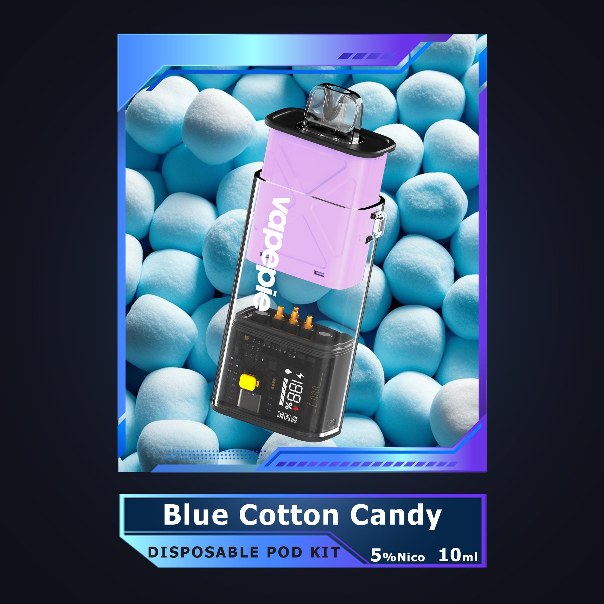 Vapepie FlexSwitch 10000 PUFFS Blue Cotton Candy