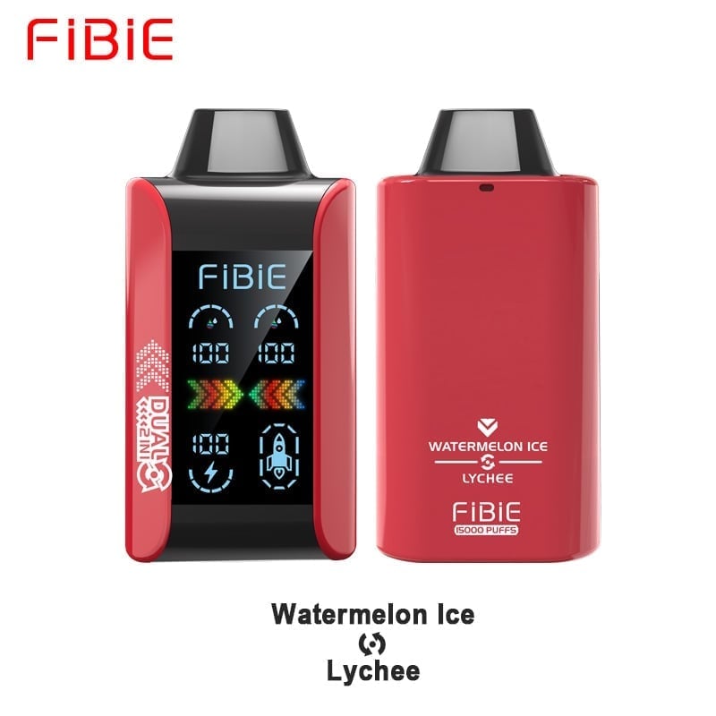 WATERMELON ICE & LYCHEE - FIBIE 15000  PUFFS (Dual Flavors)