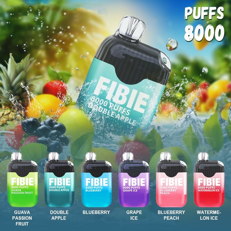 FIBIE 8000 Puffs Disposable Vapor Wands (10 Flavors Collection)