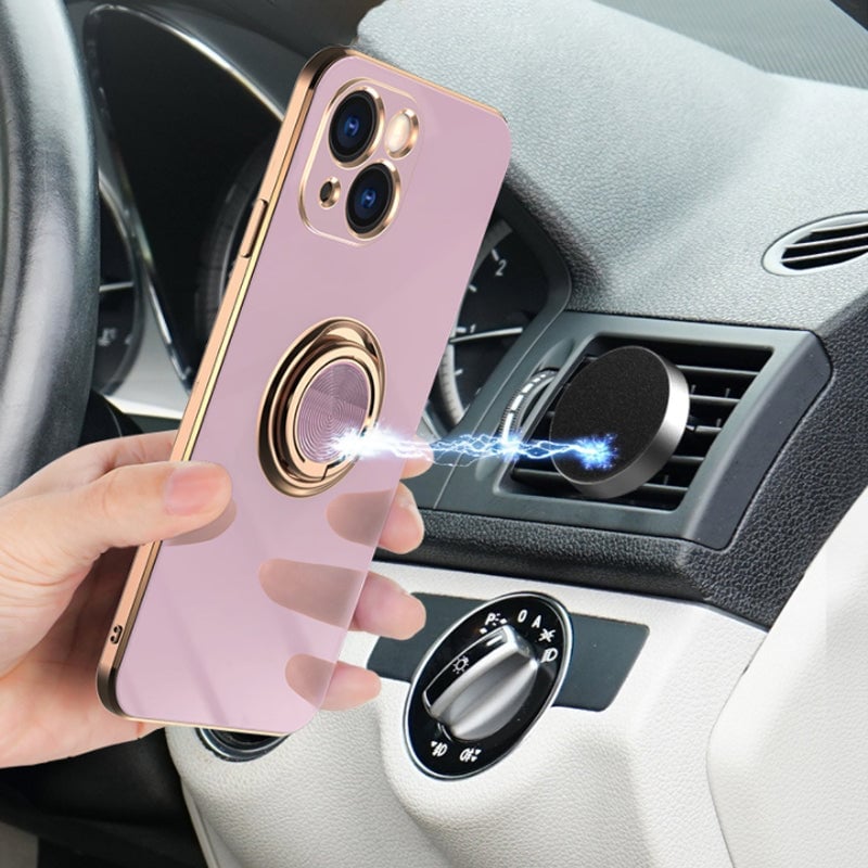 Plated Case with Ring For iPhone