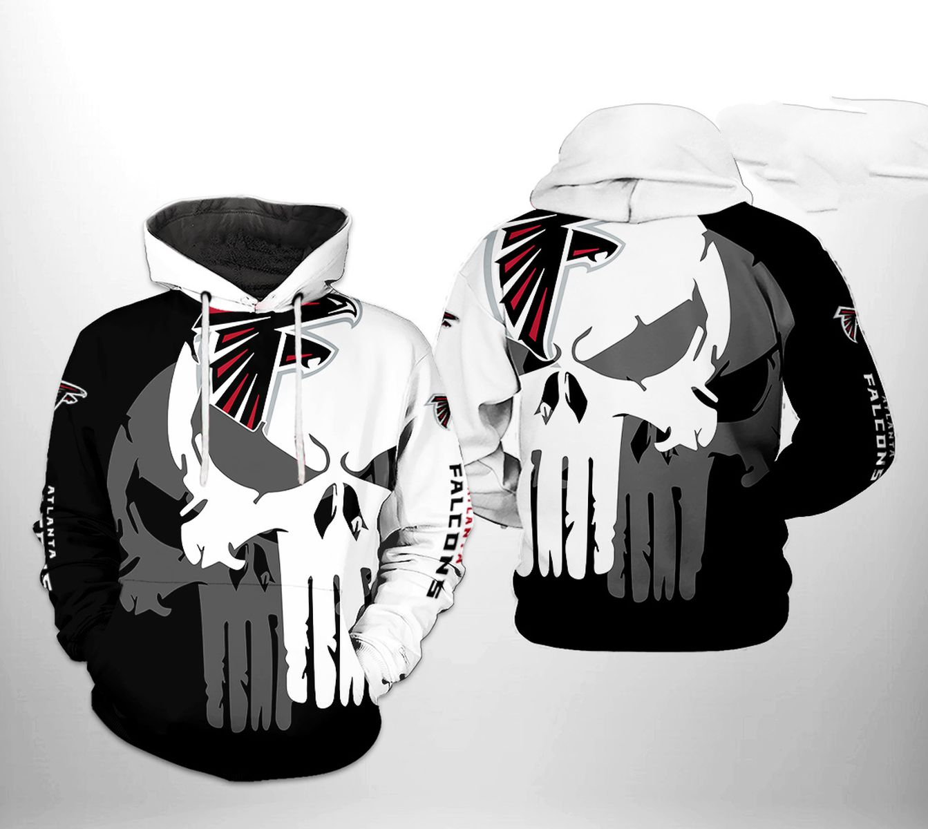 ATLANTA FALCONS 3D HOODIE SKULL101