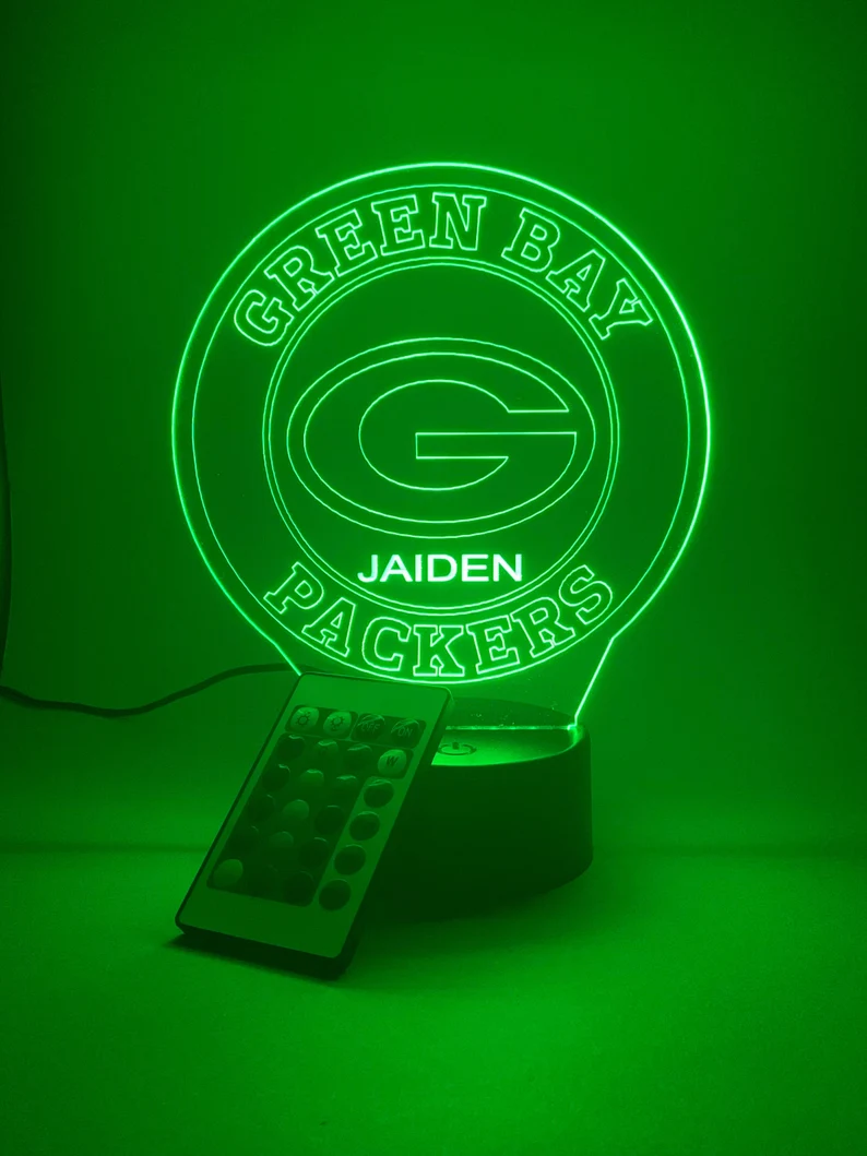 GREEN BAY PACKERS 3D LAMP PERSONALIZED