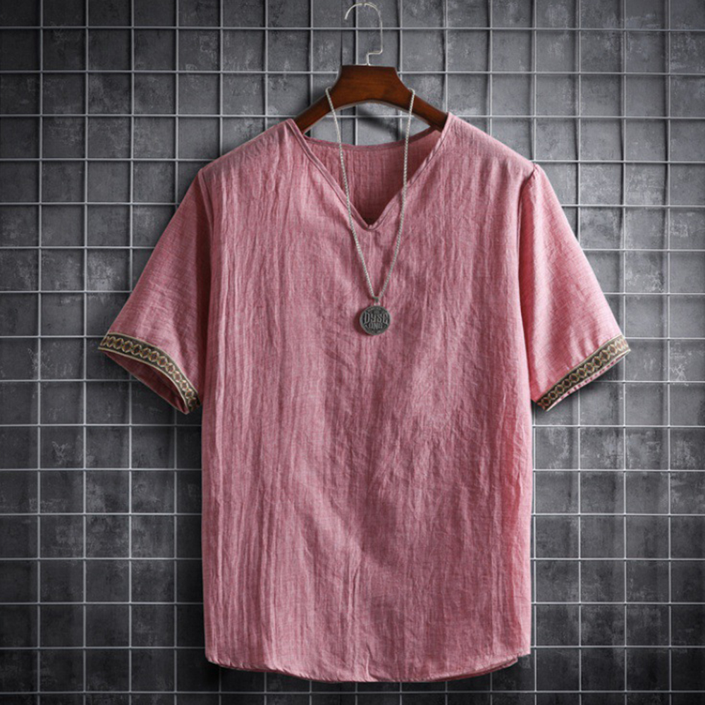 Castillotigo™ Camiseta Lino Simple Vintage