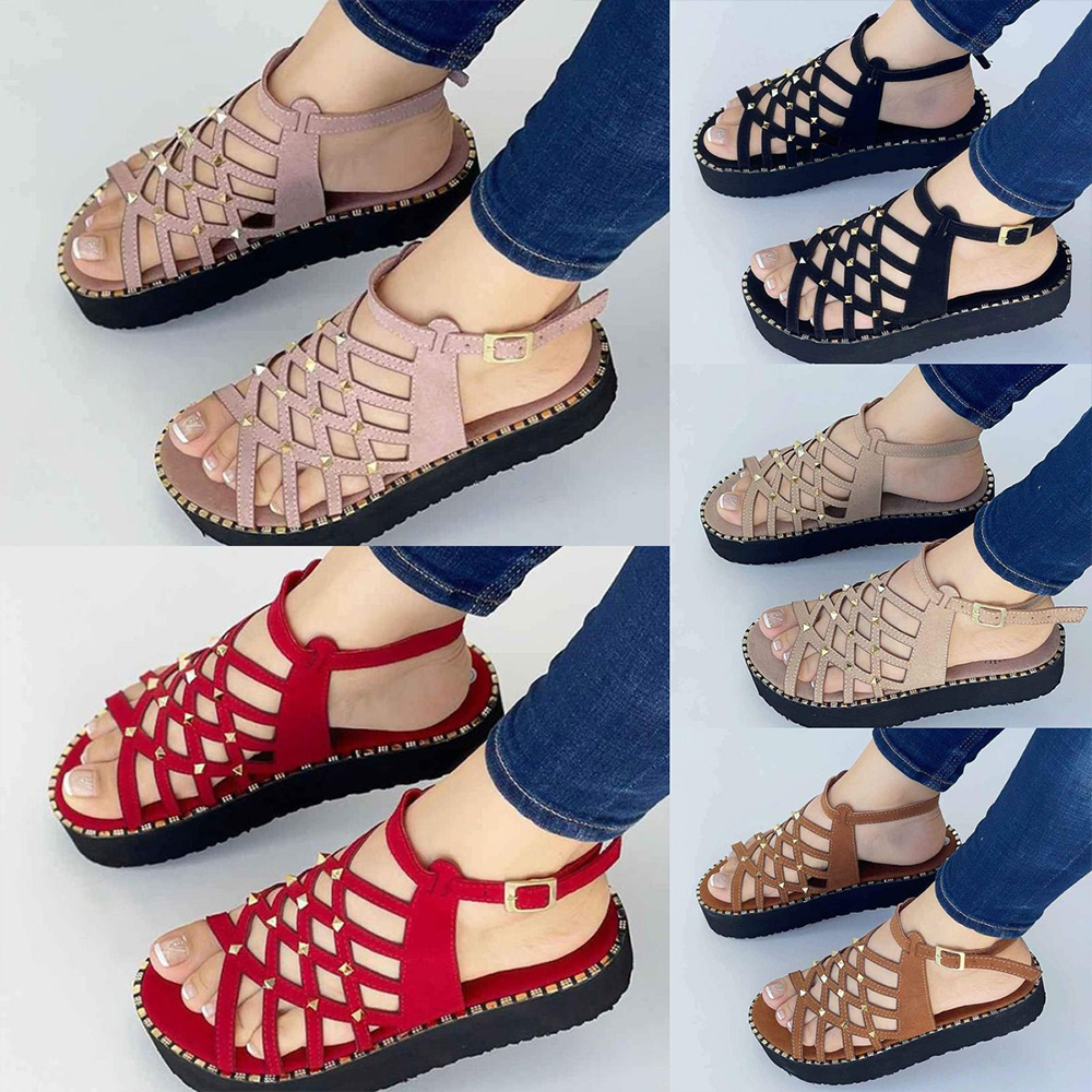 Castillotigo™ Nuevas sandalias de plataforma con recorte de malla de verano