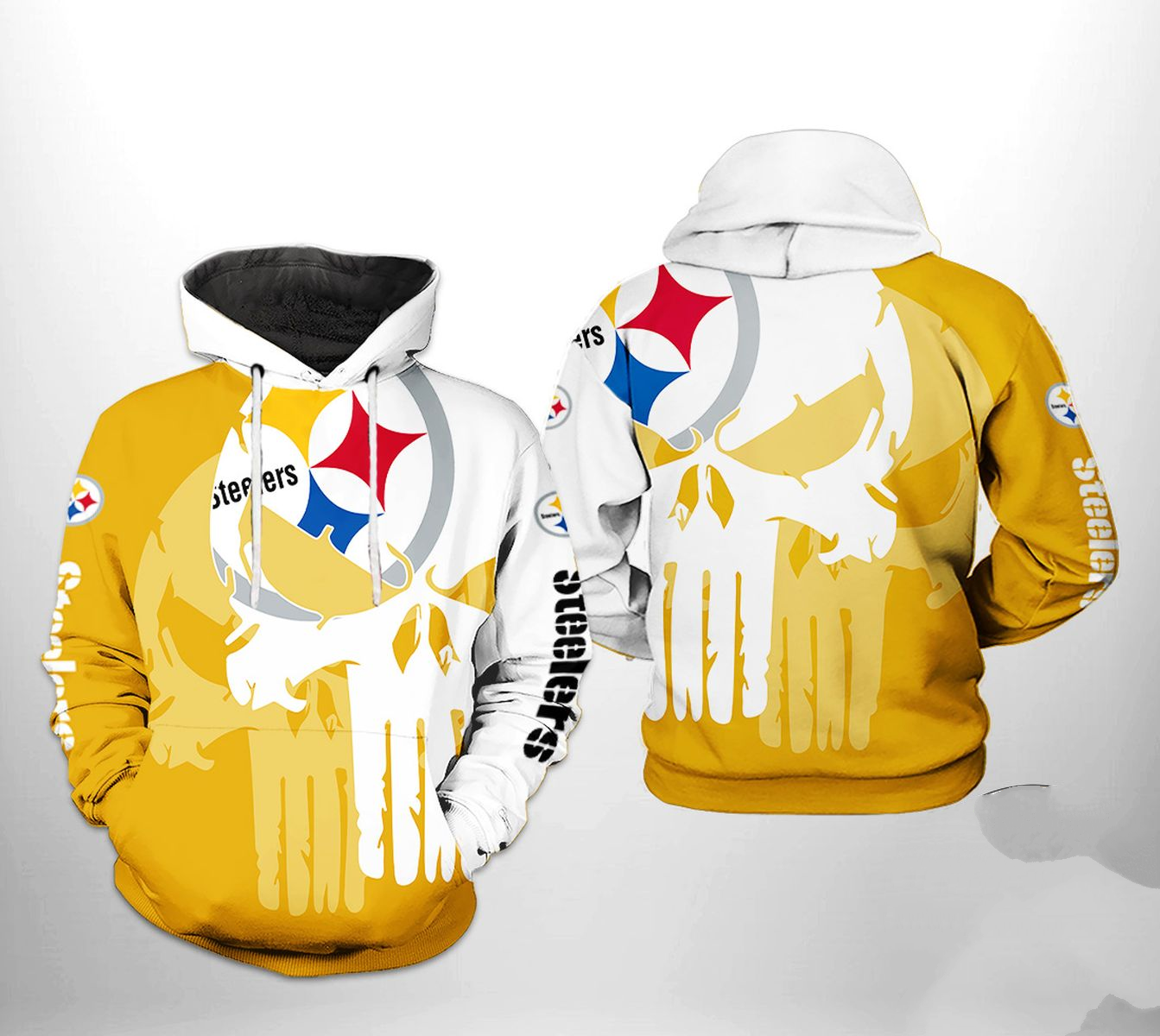 PITTSBURGH STEELERS 3D HOODIE SKULL102