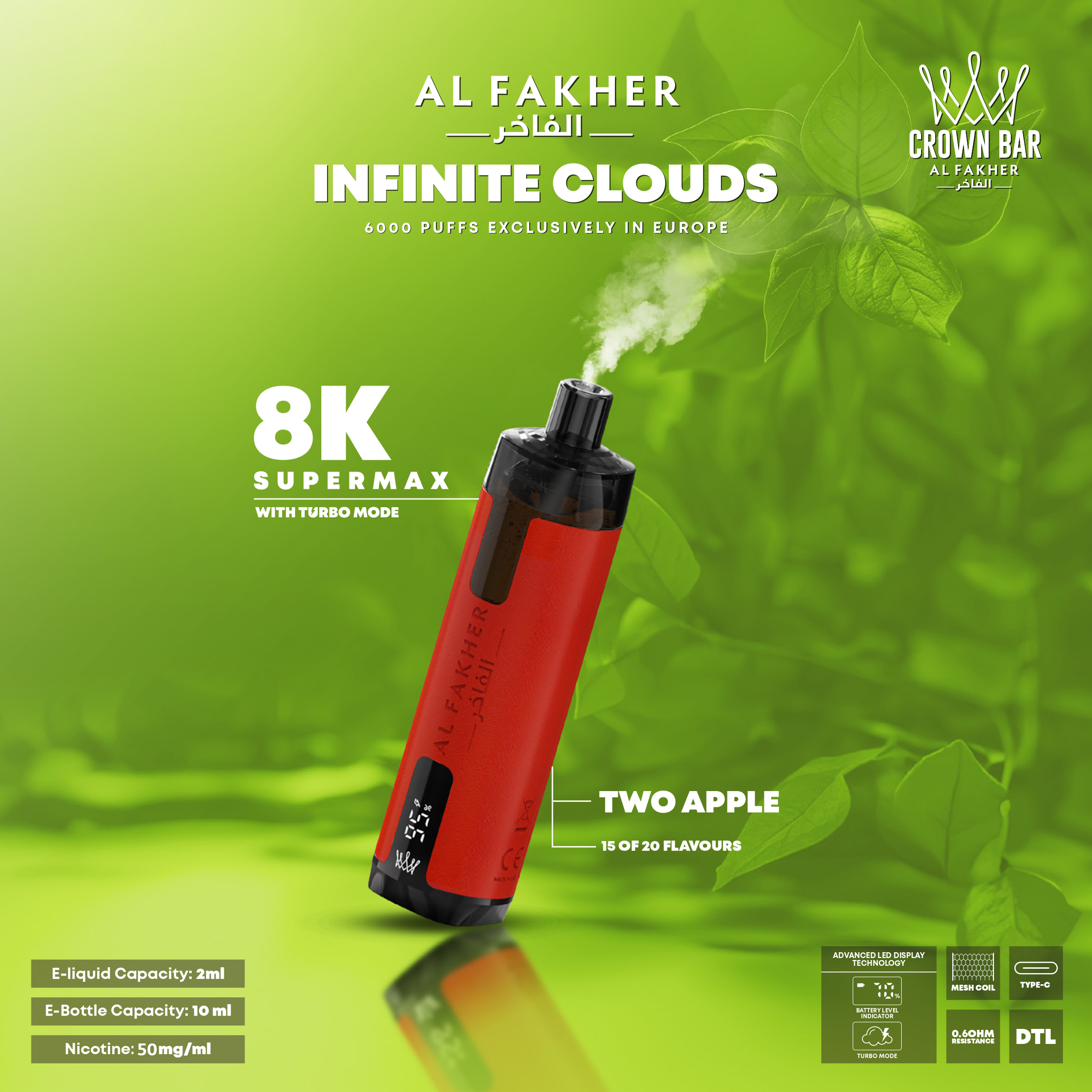 ALFAKHER 8000 PUFFS