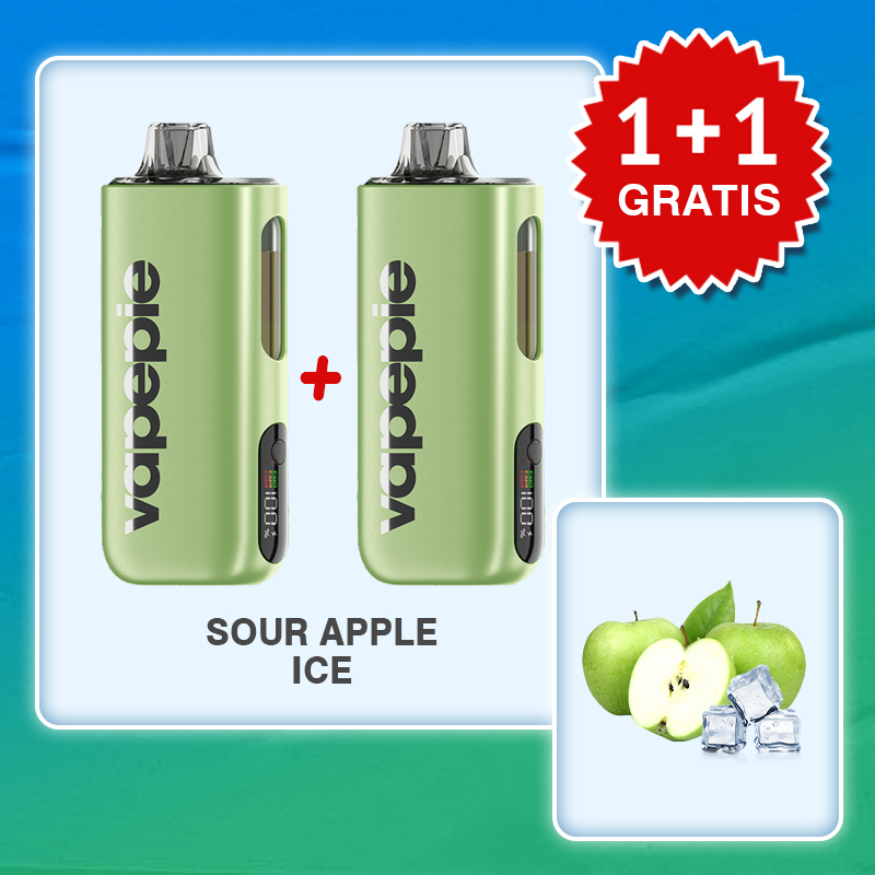 (2PCS) SOUR APPLE ICE & VAPEPIE Max 40000 PUFFS